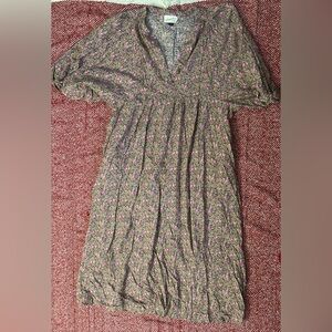 Universal Thread Long Sleeve Floral Dress - Pink and Green